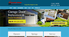 Desktop Screenshot of garagedoorrepairlosaltos.com